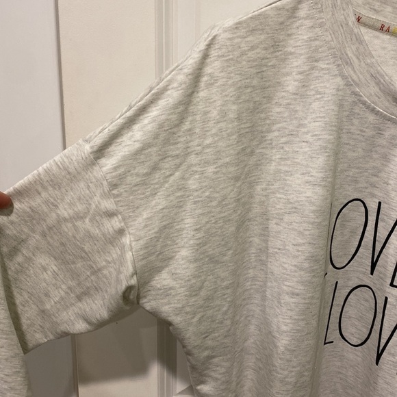 Rae Dunn Oversized Love Is Love Crew EUC - Picture 4 of 9